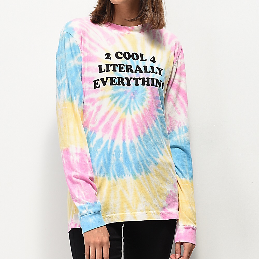 {NWT} Zumiez Graphic Tie-Dye Long Sleeve
